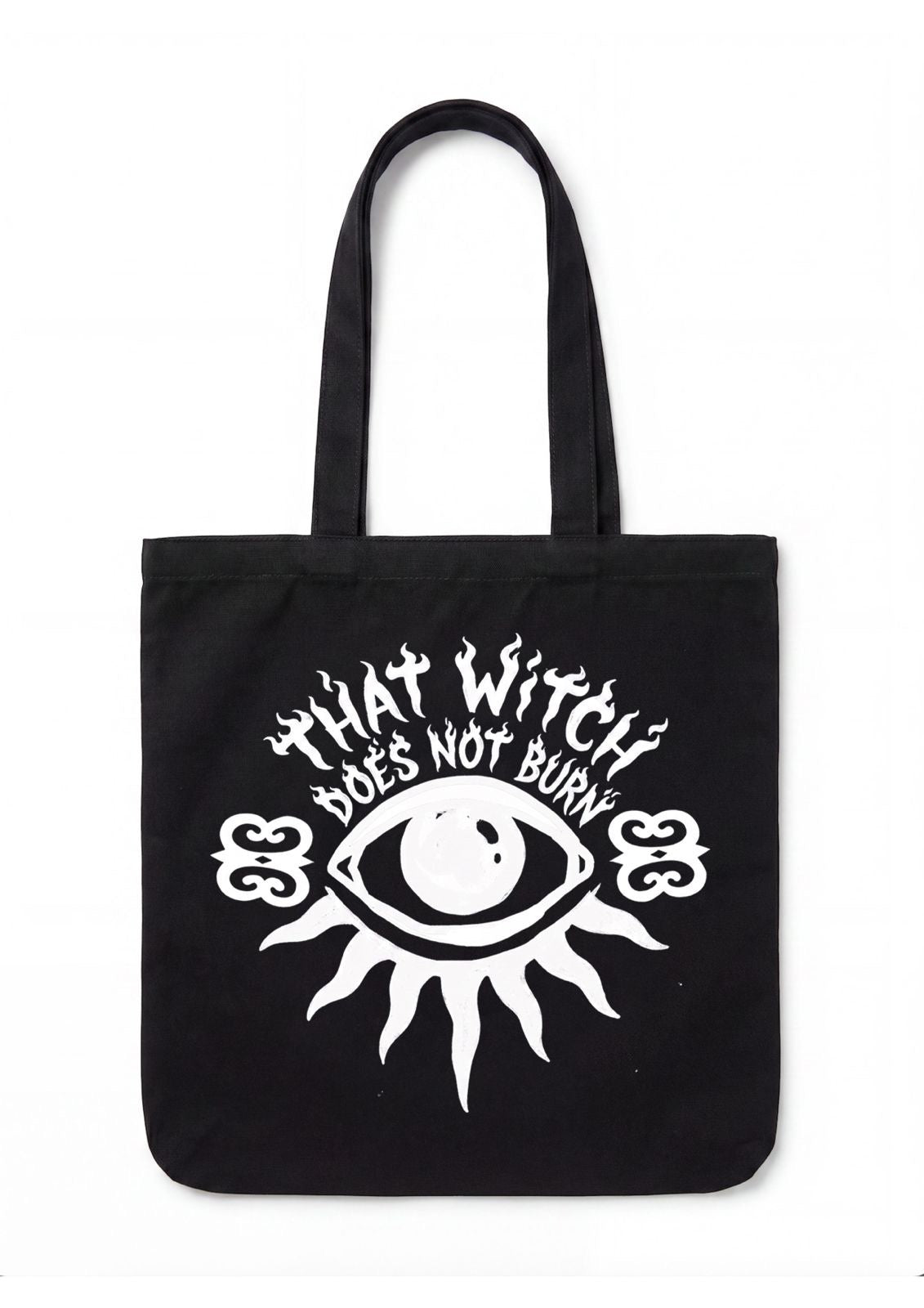 Organic Large Graphic Tote Bag | Witch | Hot Bag | Long Handles | ETIA