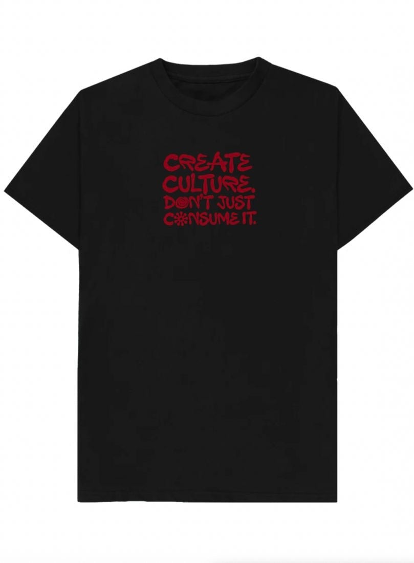 Create Culture | T-shirt épais en coton | Streetwear | Noir & Orange | Blanc & Noir | Toutes tailles