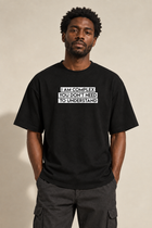 Complex front with white print panels and warm background