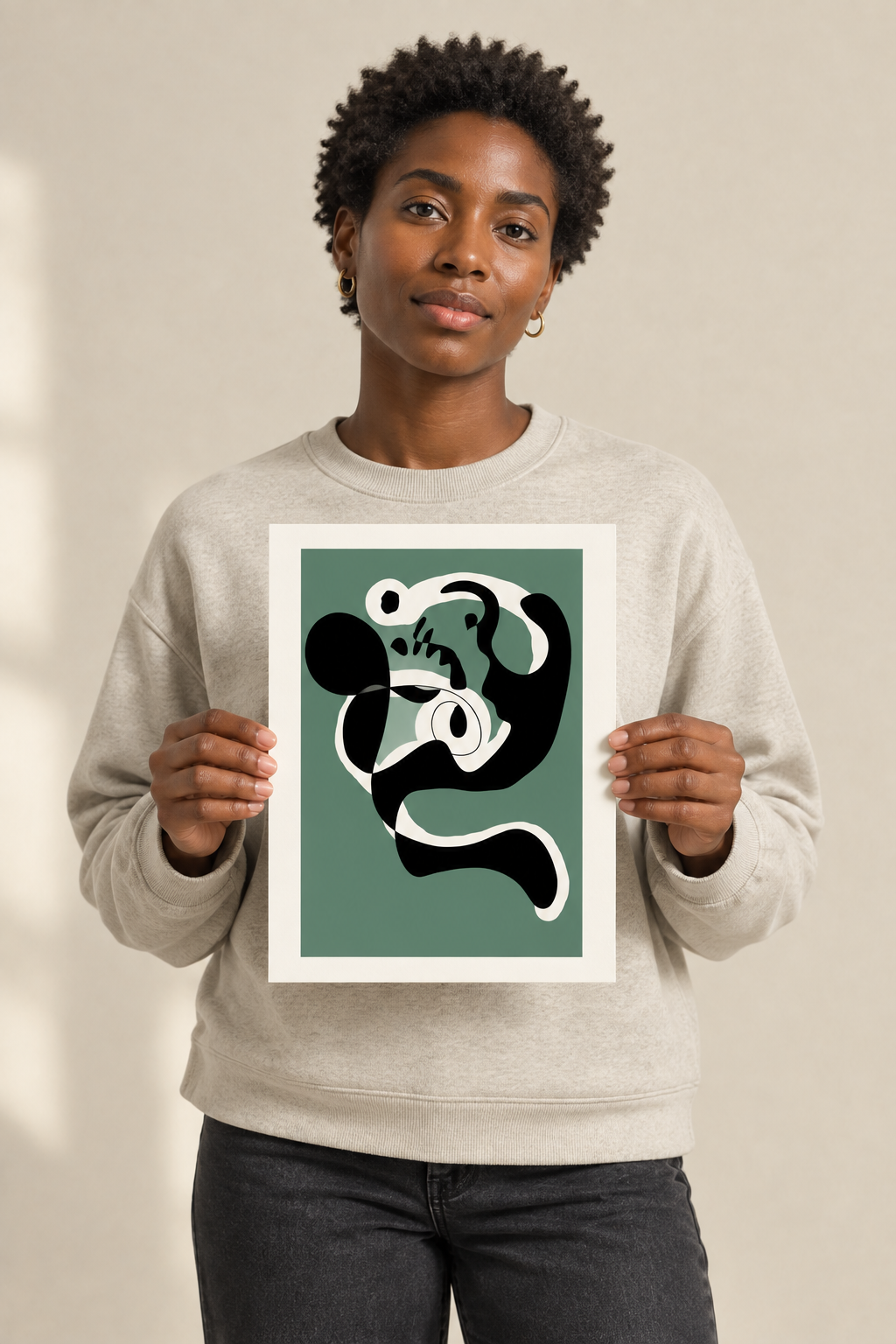 Green Digital Art Print lifestyle preview