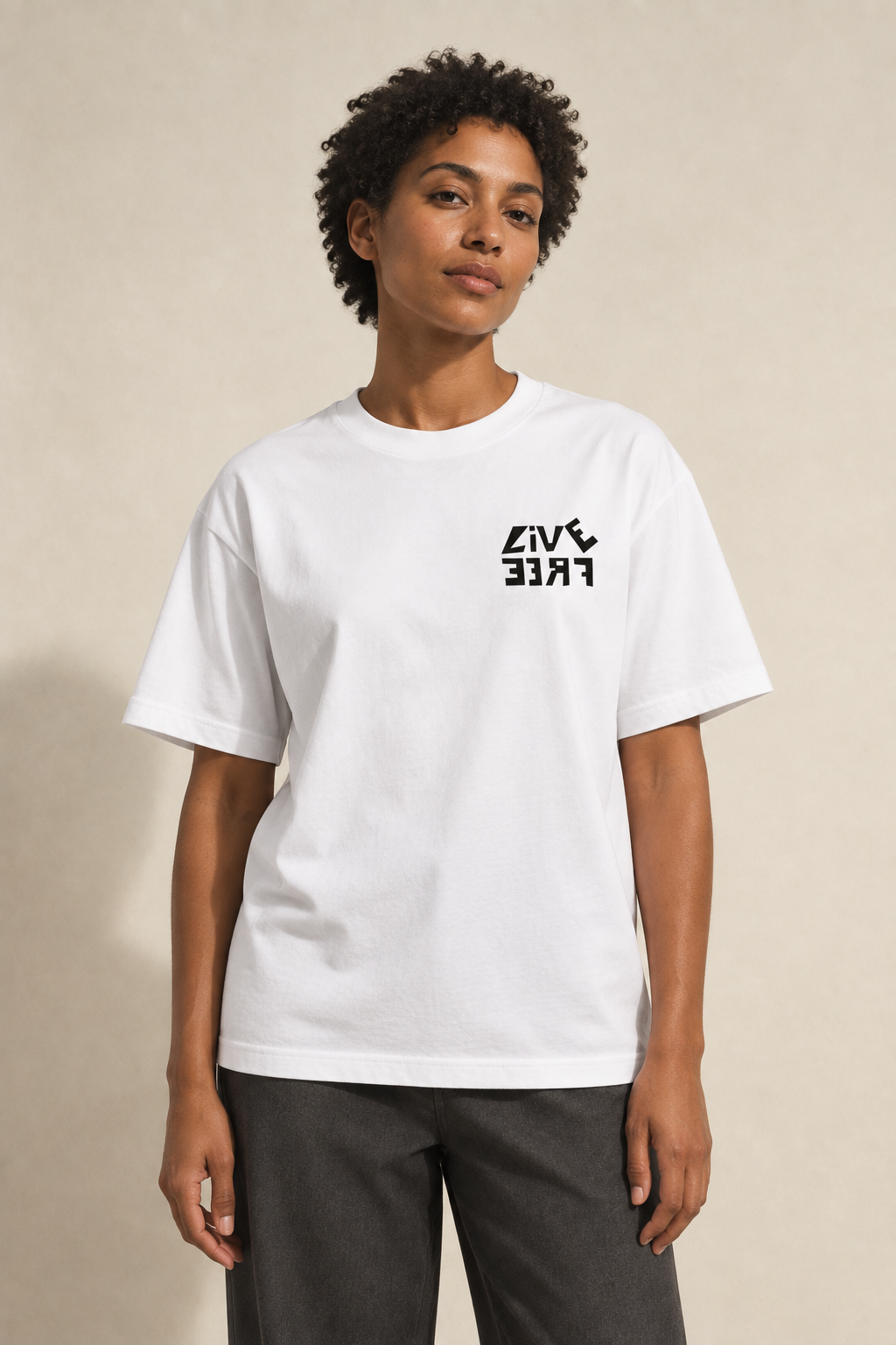 Live Free T-shirt lifestyle preview