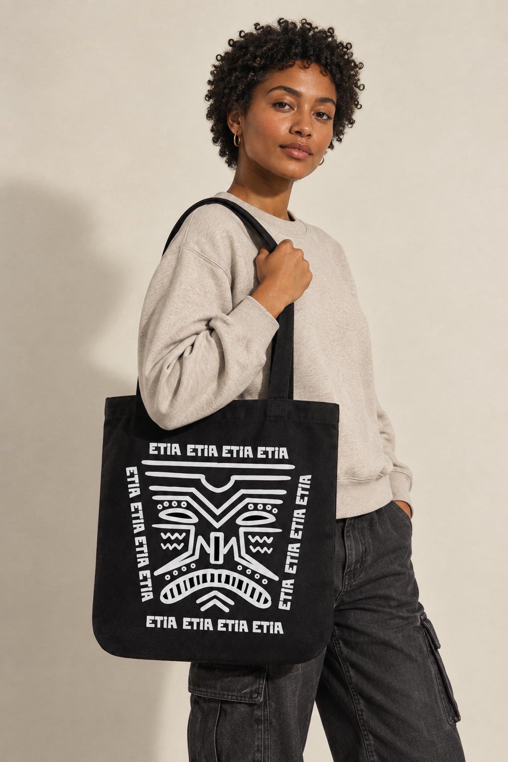 Mask tote bag lifestyle preview