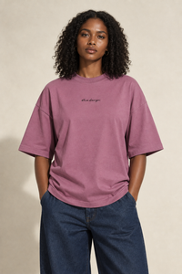 Mauve oversized T-shirt streetwear preview
